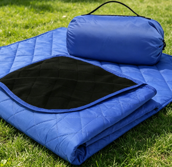 Waterproof Foldable Fleece Camping Blanket