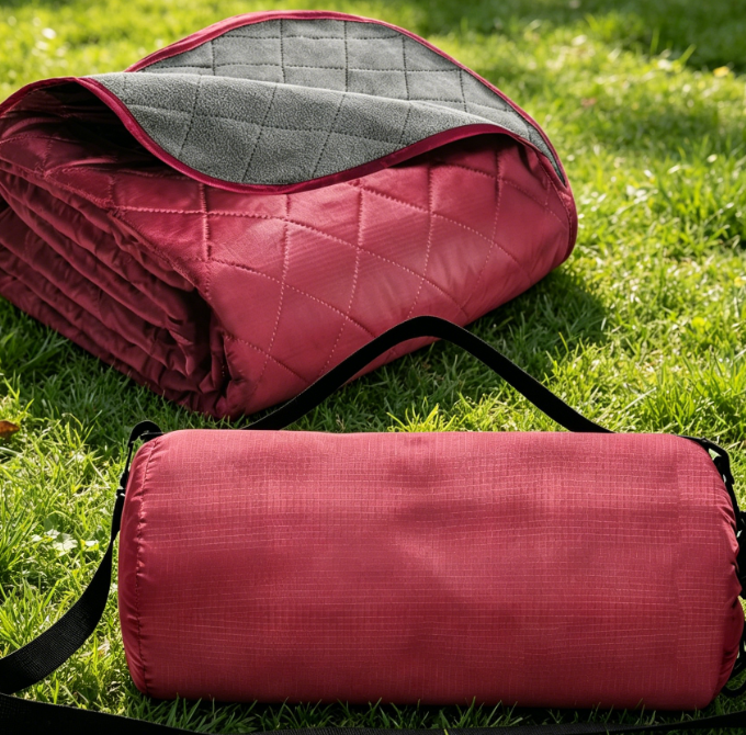 Quilted Fleece Windproof & Waterproof Picnic Blanket